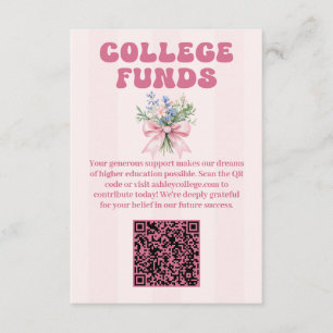 Carte D'accompagnement Blush Floral Graduation Party Fonds du collège