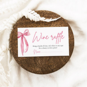 Carte D'accompagnement Blush Pink Bow Devine Combien De Baisers Jeu