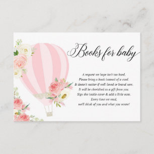 Carte D'accompagnement Blush rose blanc Hot air demande de réservation En
