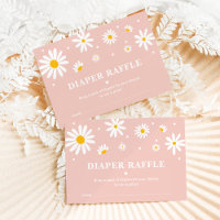 Blush Rose Boho Daisy Floral Diaper Raffle Baby