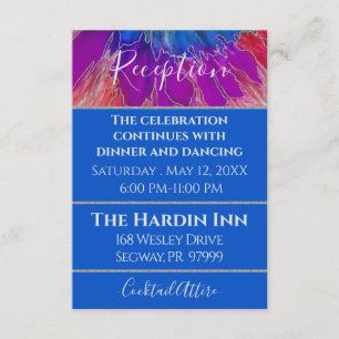 Carte D'accompagnement BM Bat mitzvah Bar Mitzvah Elegant Tie Dye