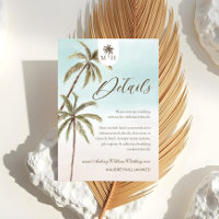Bohemian Tropical Palm Trees Mariage Détails du cl
