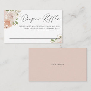 Carte D'accompagnement Boho Aquarelle Mauve Fleurs de Pêche Barreau Raffl