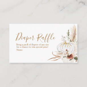 Carte D'accompagnement Boho Arch Blanc Citrouille Baby shower Déchets Raf