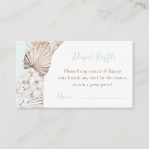 Carte D'accompagnement Boho Arch Séché Palm Boy Baby shower Déchets Raffl
