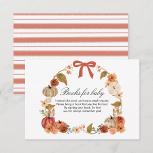 Carte D'accompagnement Boho Automne Citrouille Babyshower