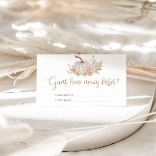 Carte D'accompagnement Boho automne devinez combien de baisers jeux de ma