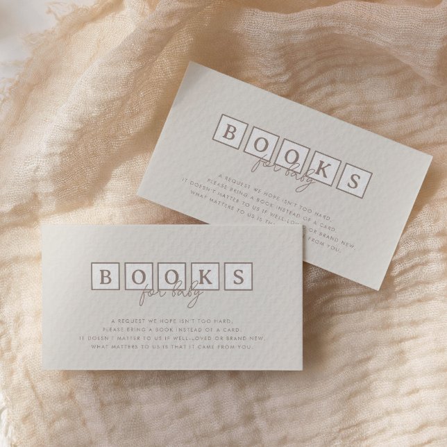Carte D'accompagnement Boho Baby Blocks Livres neutres pour bébé (Créateur téléchargé)