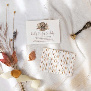 Carte D'accompagnement Boho Bear Baby shower Livres Pour Bébé