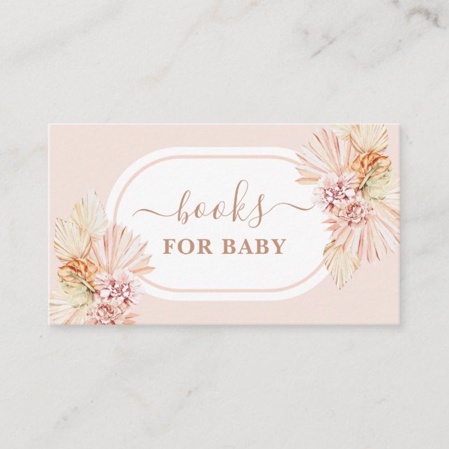Carte D'accompagnement Boho Blush Desert Livres pour Baby Girl Card (Devant)
