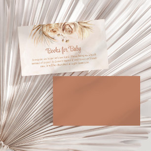 Carte D'accompagnement Boho Blush Floral Livres pour Baby Encape Card