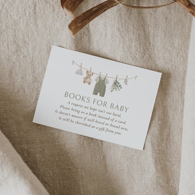 Carte D'accompagnement Boho Boy Baby Clothes Livres pour bébé (Créateur téléchargé)