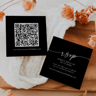 Carte D'accompagnement Boho Chic COLOR Mariage MODIFIABLE QR Code RSVP