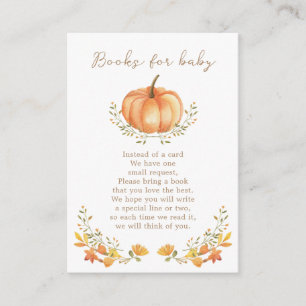 Carte D'accompagnement Boho Citrouille Fall Foliing   Livres Pour Bébé