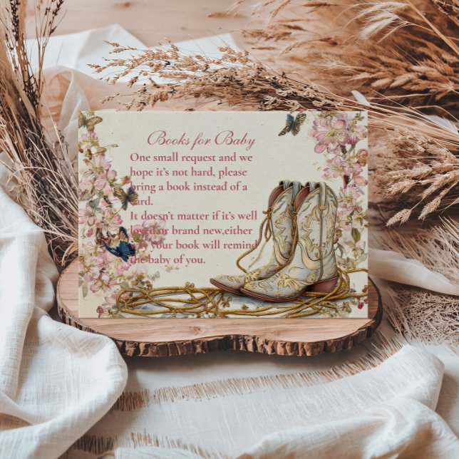 Carte D'accompagnement Boho Cowgirl Boots Livres pour bébé (Créateur téléchargé)