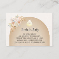 Boho Dumpling Books for Baby Request Card