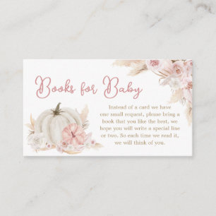 Carte D'accompagnement Boho Dusty Rose Livres Citrouilles pour bébé