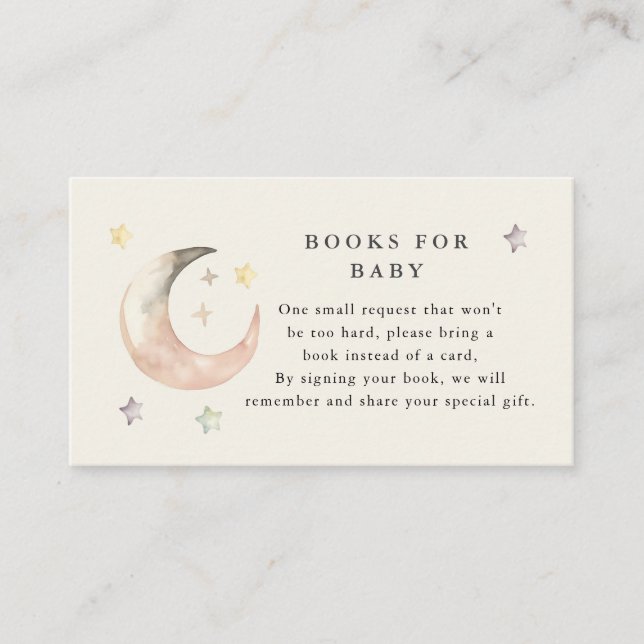 Carte D'accompagnement Boho En extase Livre demandé Baby shower (Devant)