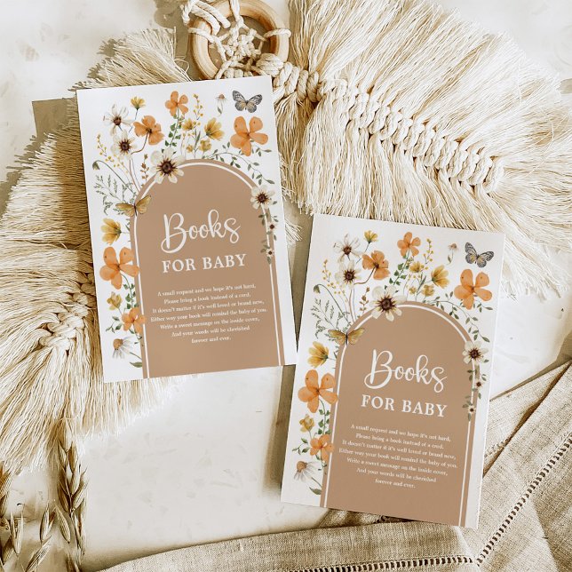 Carte D'accompagnement Boho Fall Fleur sauvage Meadow Books for Baby (Créateur téléchargé)