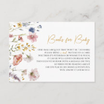 Boho Fleur sauvage Baby shower Livres pour bébé