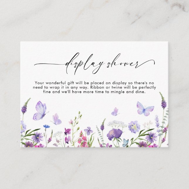 Carte D'accompagnement Boho Fleur sauvage Butterfly Display Shoot Card (Devant)