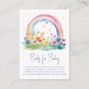 Carte D'accompagnement Boho Fleur sauvage Rainbow Baby showers Livres pou