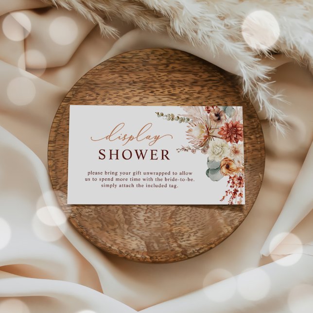 Carte D'accompagnement Boho Fleurs en terre cuite Écran de chute Douche (Créateur téléchargé)
