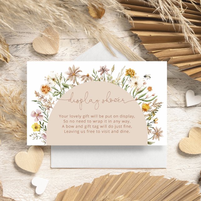Carte D'accompagnement Boho Floral Baby shower Affichage douche (Créateur téléchargé)