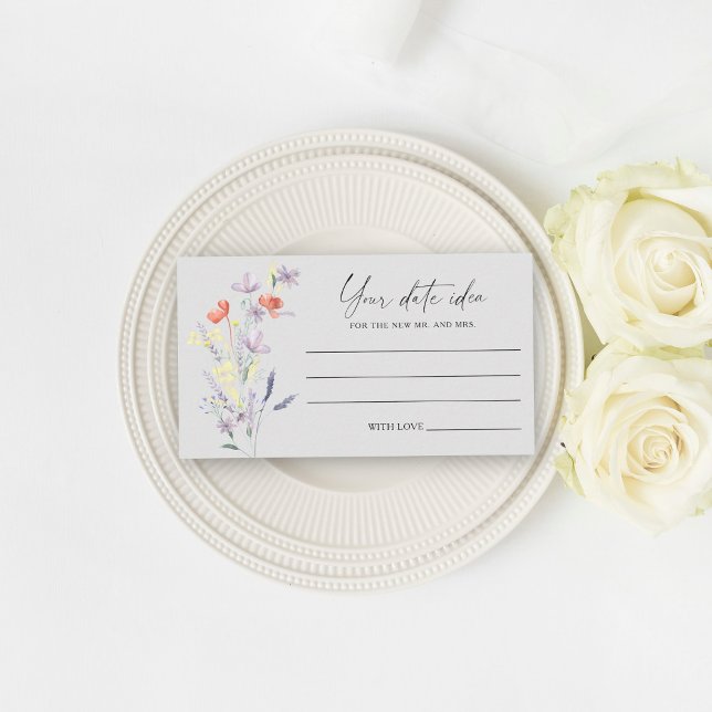 Carte D'accompagnement Boho Floral Date idées nuit \ Date pot (Créateur téléchargé)