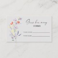 Boho Floral devinez combien de lièges jeu de nupti
