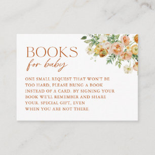 Carte D'accompagnement Boho Flowers Baby showers Livres pour bébé