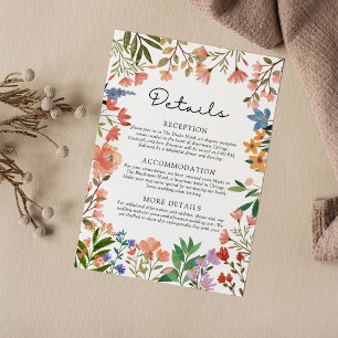 Carte D'accompagnement Boho Garden of Fleur sauvage Détails du Mariage