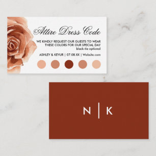 Carte D'accompagnement Boho Mariage Code vestimentaire