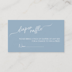 Carte D'accompagnement Boho Minimalist Boy Blue Diaper Baby shower de raf