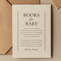 Boho Minimaliste Baby shower Beige Livres Pour Béb