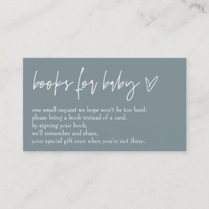Carte D'accompagnement Boho Minimaliste Boy Blue Hello Baby Books for Bab