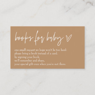 Carte D'accompagnement Boho Minimaliste Neutral Hello Bébé Livres Pour Bé