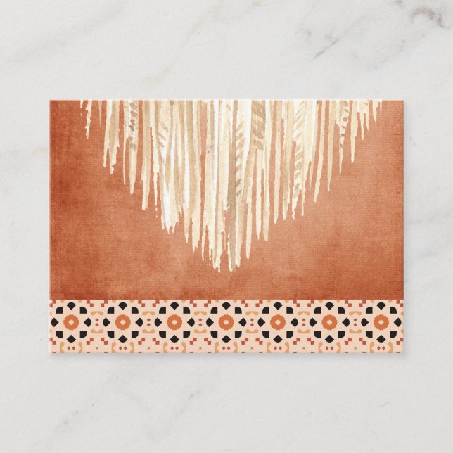 Carte D'accompagnement Boho moderne en terre cuite Carrelage Macrame Mari (Devant)