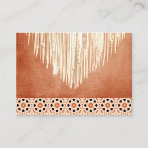 Carte D'accompagnement Boho moderne en terre cuite Carrelage Macrame Mari