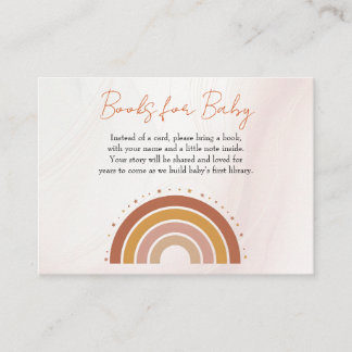 Carte D'accompagnement Boho moderne Rainbow Baby showers Livres pour bébé