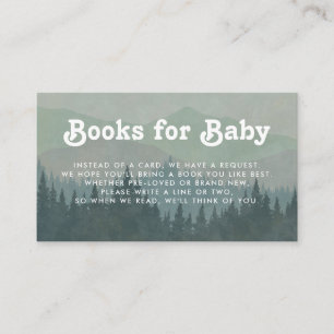 Carte D'accompagnement Boho Mountains Retro Blue Livres pour bébé