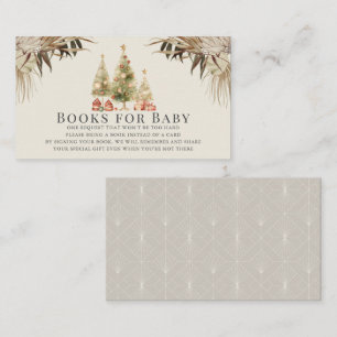 Carte D'accompagnement Boho Noël Arbres Baby shower Demande de réservatio