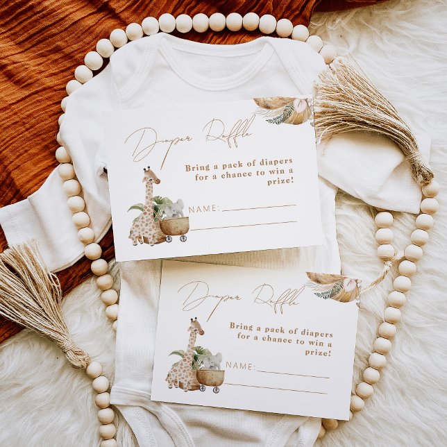 Carte D'accompagnement Boho Nursery Moderne Élégant Baby shower couche (Créateur téléchargé)