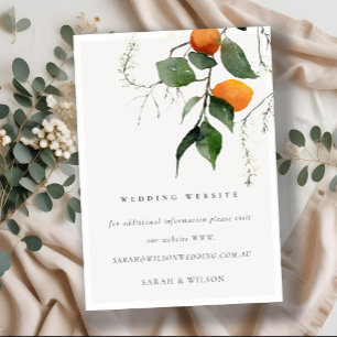 Carte D'accompagnement Boho Orange Blossom Site Mariage Botanique