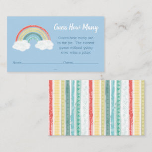 Carte D'accompagnement Boho Rainbow Baby shower Blue Boy