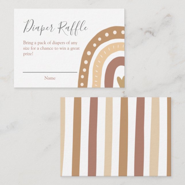 Carte D'accompagnement Boho Rainbow Girl ou garçon Baby shower Déchets Ra (Devant / Derrière)