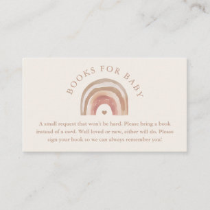 Carte D'accompagnement Boho Rainbow Neutral Livres pour bébé