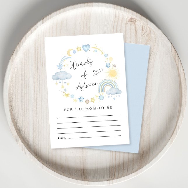 Carte D'accompagnement Boho Rainbow Watercolor Baby shower (Créateur téléchargé)