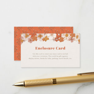 Carte D'accompagnement Boho Retro Super Floral Girl