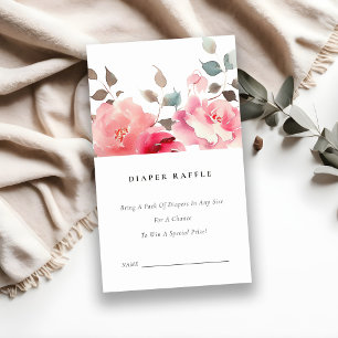 Carte D'accompagnement Boho Rose rose rose Rose Flora Baby shower de cara